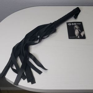 Black Faux Leather Flogger